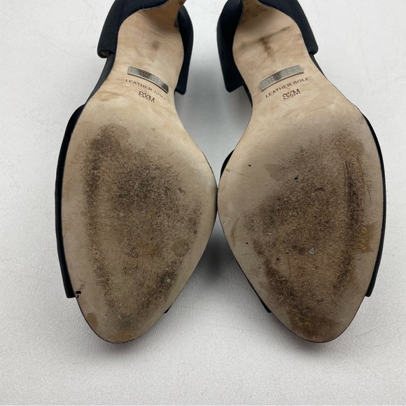 Badgley Mischka Black Satin Embellished Heels Size 8.5 - Picture 7 of 10